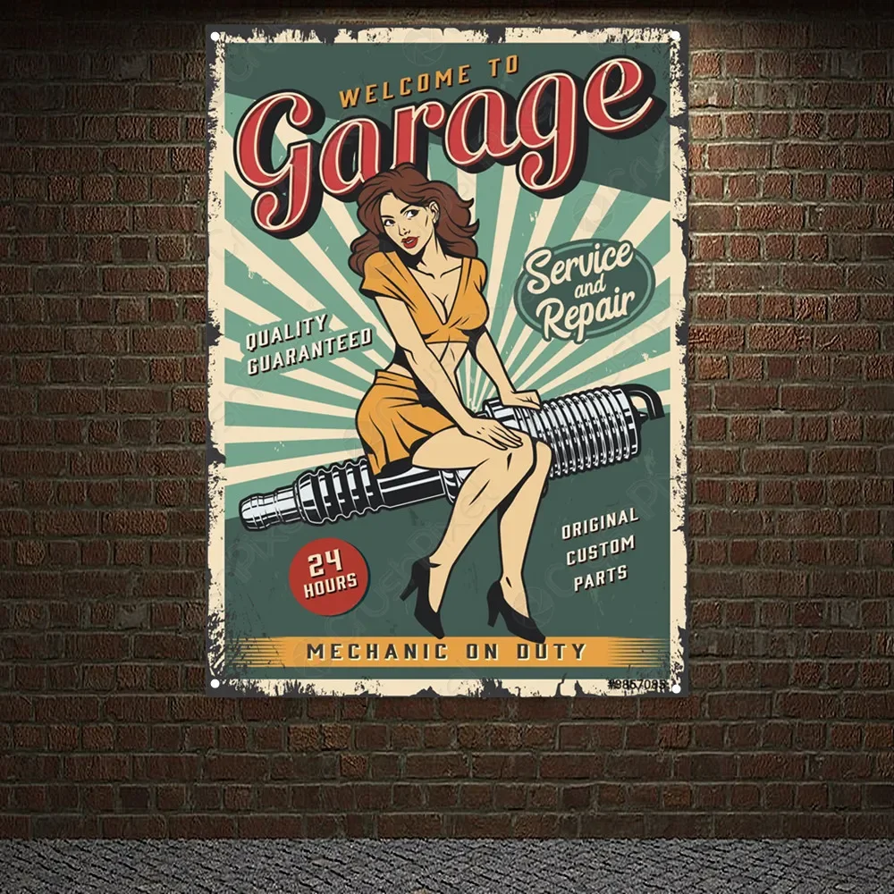 Auto Repair Shop Banners - WELCOME TO GARAGE Авторемонтный магазин Настенный