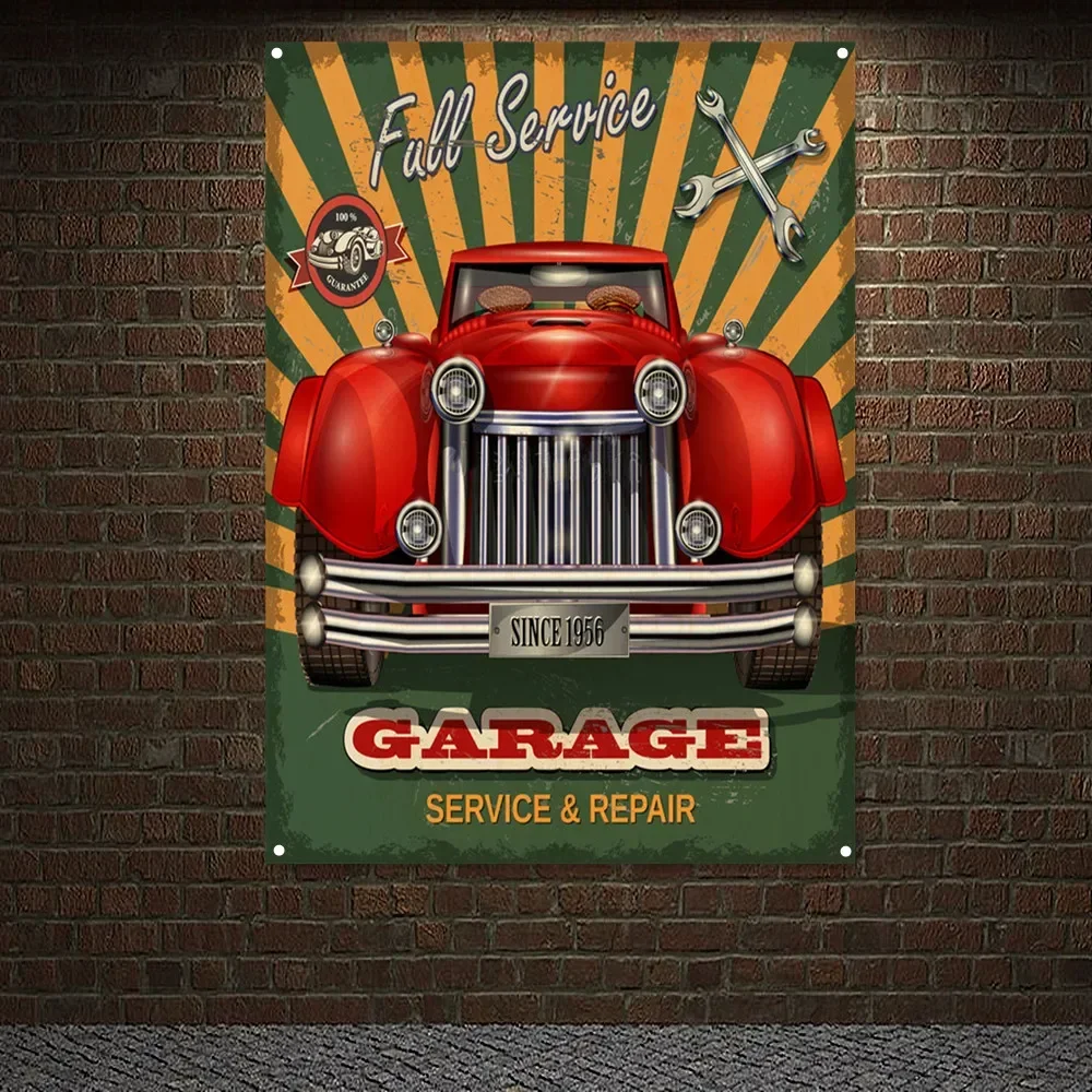 Auto Repair Shop Banners - Винтажный плакат/флаг/баннер/настенная картина/декоративные наклейки для автосервиса,