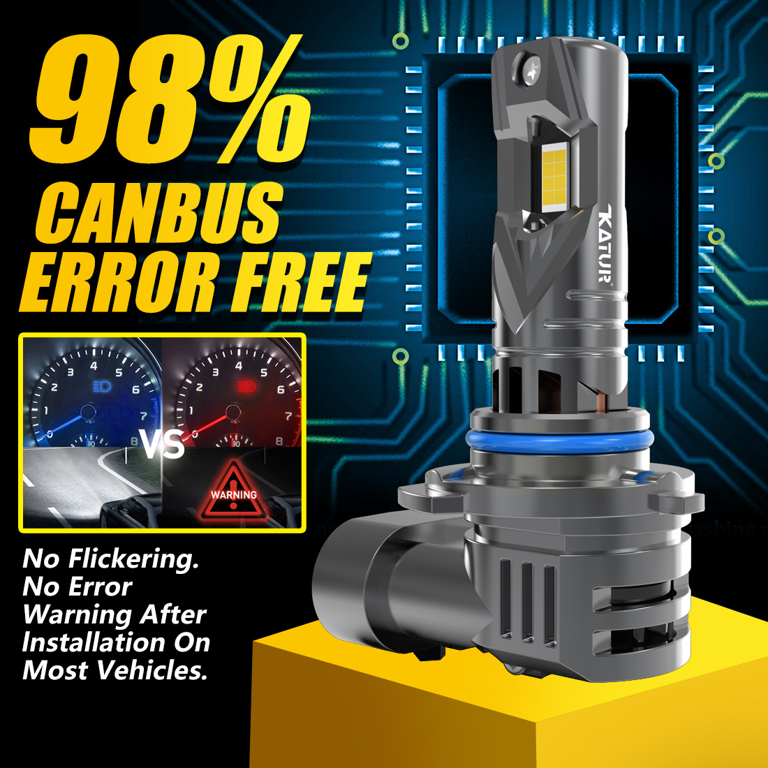 2x9012 HIR2 Светодиодный лампа – обзор и цена Headlight Aiming Tool